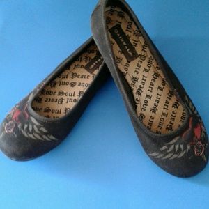 Designer Floral Denium Flats